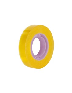 Cinta adhesiva 12 mm x 33 m color amarillo transparente