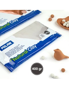 Arcilla natural secado al aire color blanco 400 g 2