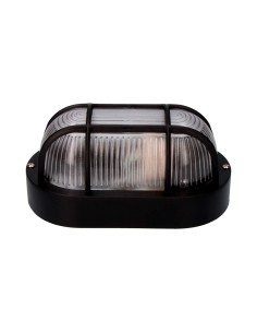 Aplique oval color negro 1xe27 40w 11,4x20,2x10cm modelo tarragona. 2