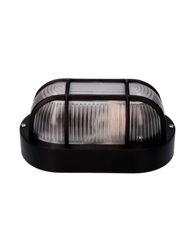 Aplique oval color negro 1xe27 40w...