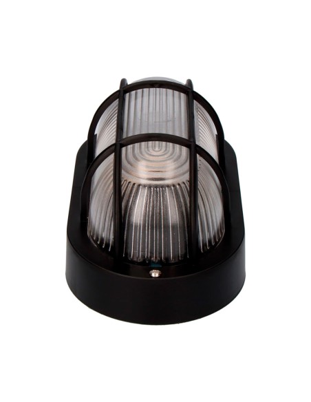 Aplique oval color negro 1xe27 40w 11,4x20,2x10cm modelo tarragona.