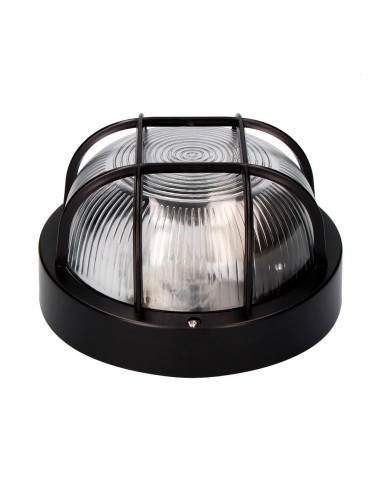 Aplique redondo negro 1xe27 40w ø18,5x10,4cm...