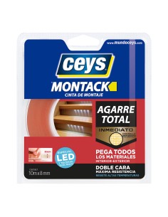 Cinta leds montack 10 m x 8 mm