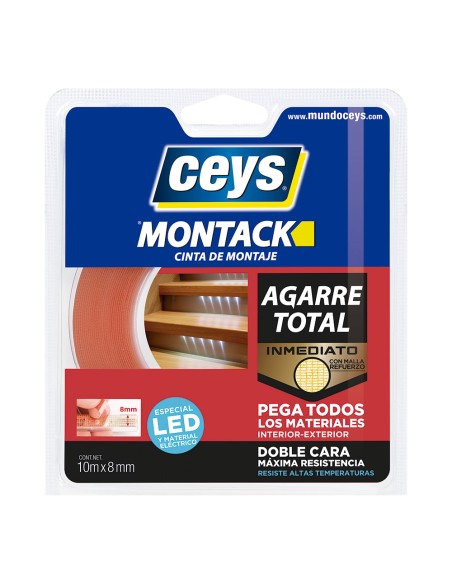 Cinta leds montack 10 m x 8 mm