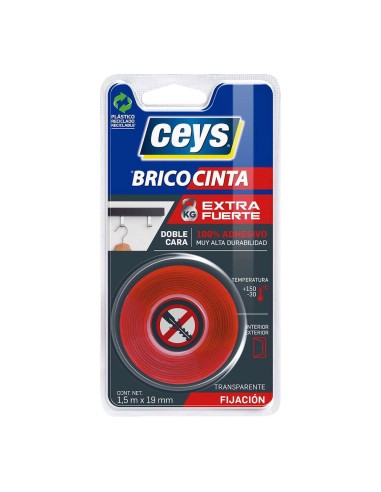Cinta doble cara transparente 1,5 m