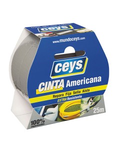 Ceys cinta americana plata rollo 25m x 50mm 507603