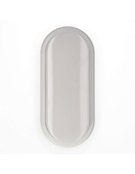 Aplique led oval 18 w 1950 lm 4000 k luz dia ip54 23 x 10,5 x 5,7 cm