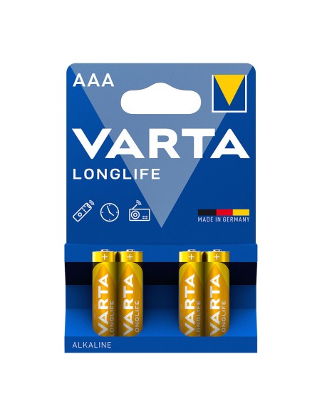 Pila alkalina longlife aaa - lr03 (blister 4 unid.) ø10,5x44,5mm