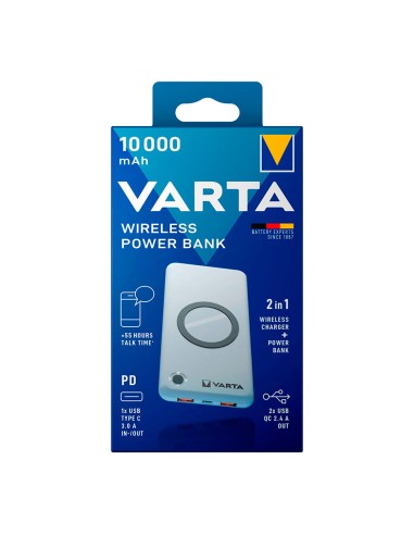 Wireless power bank 10000 mah 10 w (hasta 18 w por cable)