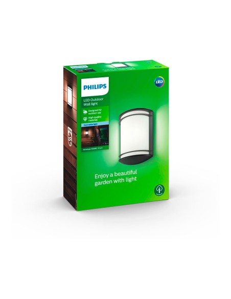 Aplique led modelo antelope 6 w 600 lm 4000 k negro 8,9 x 26,9 x 19,9 cm