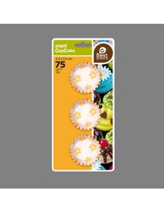Blister con 75 moldes de papel para magdalenas ø4,3x2,5cm colores surtidos 2