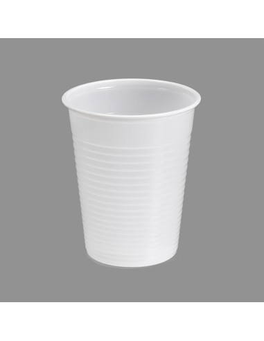 Bolsa con 25 vasos blancos biodegradables 200cc plastico
