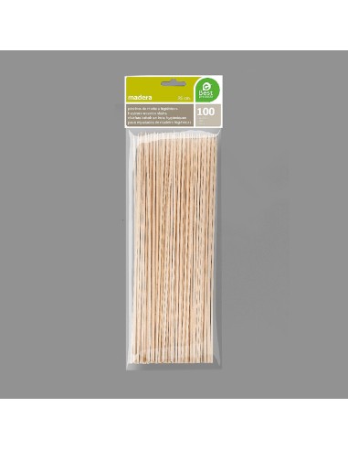 Blister 100 pinchos de madera higienicos de...