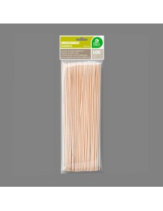 Blister 100 pinchos de madera higienicos de 300x2mm 2
