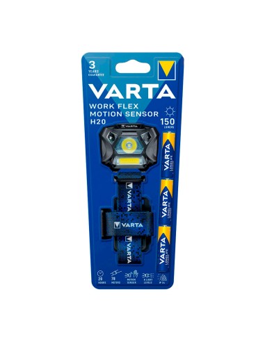 Linterna work flex motion sensor h20 varta