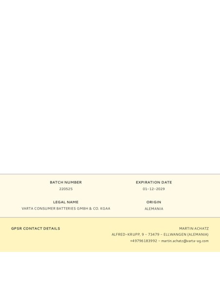 Pila alkalina longlife 6lr61- 9 v (blister 1 unid.) 26,5 x 17,5 x 48,5 mm