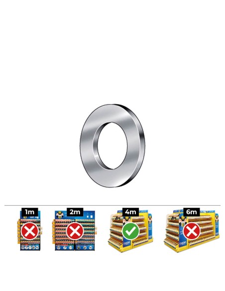 Caja 1000 unid.. arandela lisa din/ref 125a ø4mm zincado celo