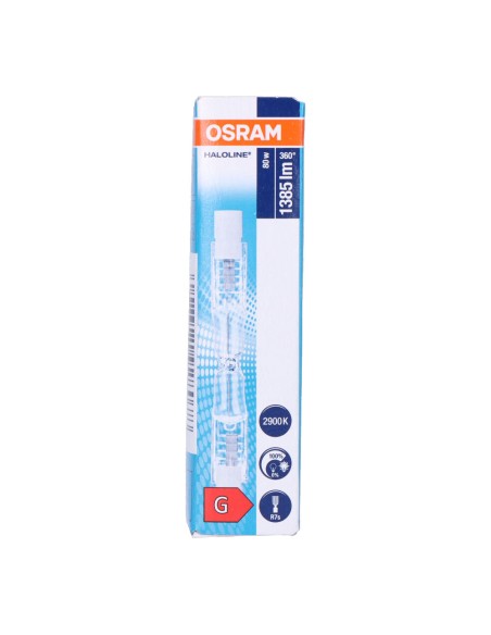 Bombilla halogena lineal 78 mm haloline 80 w 220 v (equ. 100w) osram