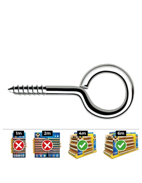 Caja 250 unid. hembrilla cerrada din/ref hc 4,5x70mm zincado celo