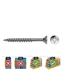 Caja 50 unid. tornillo madera avellanado pz r/parc ref vloxp ø5x100mm zincado