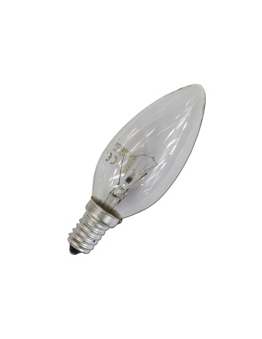 Bombilla incandescente vela clara 40 w e14 (solo uso industrial)