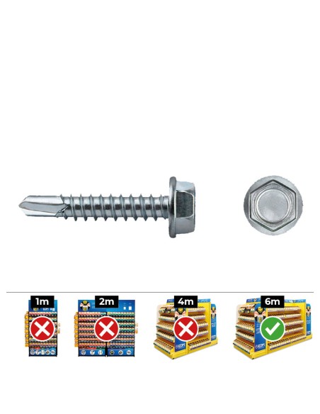 Caja 100 unid. punta broca hexagonal din/ref 7504k ø5,5x63mm zincado celo