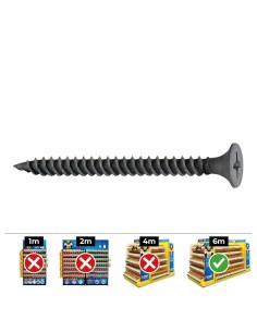 Caja 200 unid. tornillo placa yeso placa-metal ssf ø4,2x75mm fosfatado