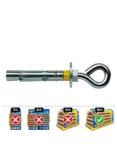 Anclaje dynabolt aro ø10 x60mm zincado (caja 50 unid)