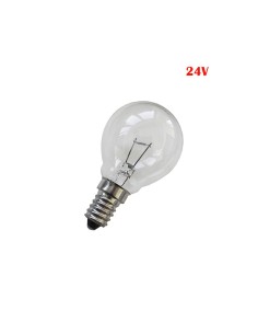 Bombilla incandescente esferica clara 40 w e14 24v
