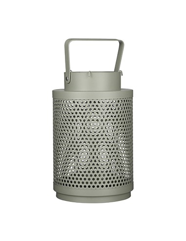 Farol portavelas barney color verde ø16x25cm