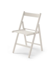 Silla plegable de madera blanco crudo 79x42,5x47,5cm