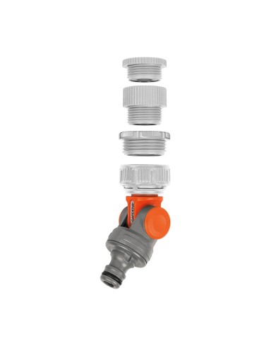 Conector articulado con adaptadores 1", 3/4", 5/8, 1/2", blister