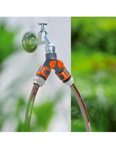 Distribuidor doble para grifos de 1/2", 3/4" y...