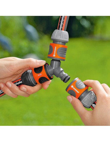 Conector de 3 vias 3/4" - 1/2", blister