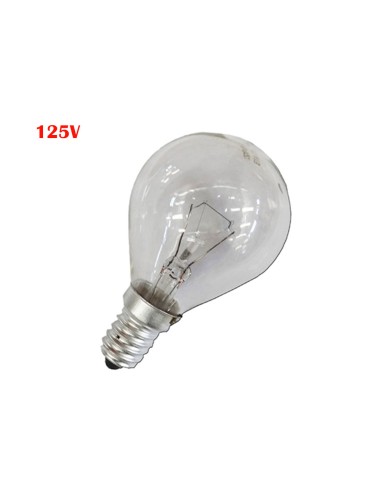 Bombilla incandescente esferica clara 60 w e14 125 v (solo uso industrial)