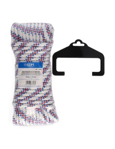 Cuerda driza poliester alta tenacidad tricolor. calibre 8 mm x 15 m