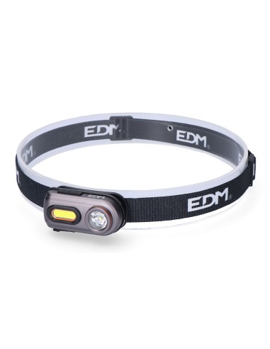 Linterna frontal 2 leds 3w 100lm, 5w 400lm.recargable