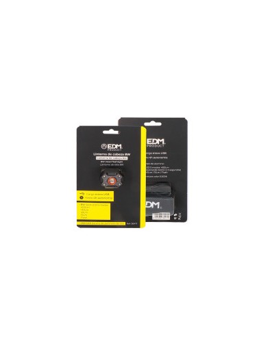 Linterna frontal 8w 400lm recargable