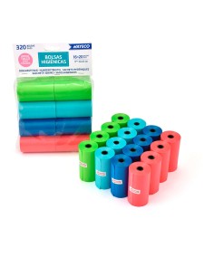 Bolsas higienicas con aroma de talco 16 rollos de 20 bolsas