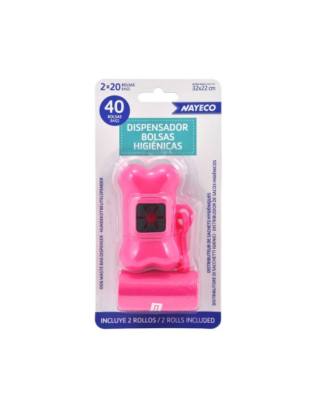 Portabolsas + 2 rollos de 20 bolsas colores surtidos