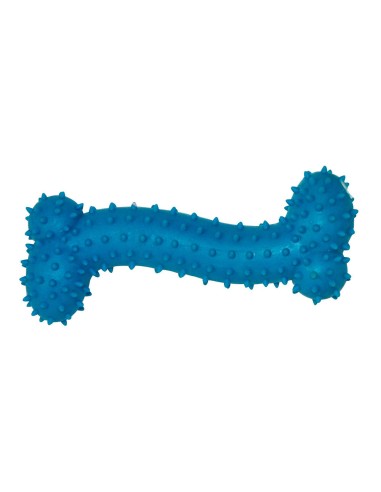 Mini hueso de goma con pinchos de goma colores surtidos 11 cm