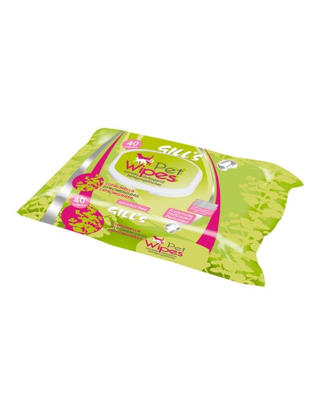 Toallitas humedas mascotas xl aroma citronela 30 x 20 cm, 40 uds