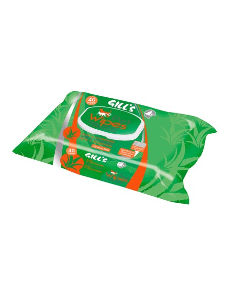 Toallitas humedas mascotas xl aroma aloe y clorhexidina 30 x 20 cm, 40 uds
