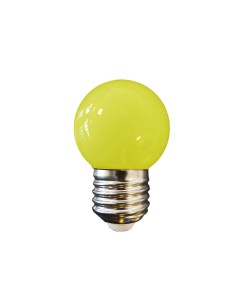 Bombilla esferica led e27 1 w 80 lm luz amarilla ø45 x 69 mm