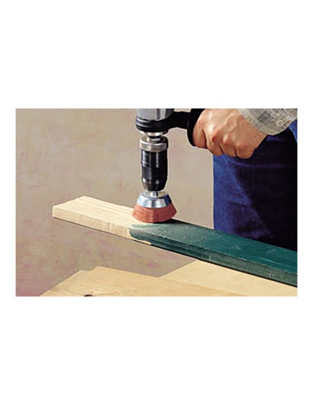 Cepillo de copa de nylon, vástago hexagonal 1/4" (6,35mm)  ø65 mm