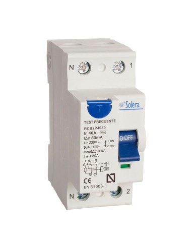 Interruptor diferencial 2 polos solera 40a (retractilado) rcb2p4030