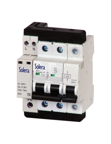Magnetotermico 1p+n 25a + protector sobretensiones permanente y transitorio c 10ka 230vca