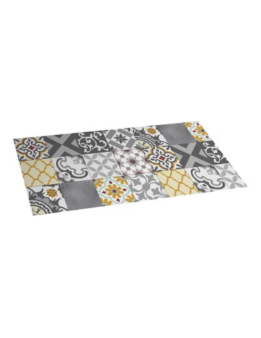 Alfombra vinilica croma patch gris-ambar 50 x 110 cm
