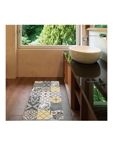 Alfombra vinilica croma patch gris-ambar 50 x...