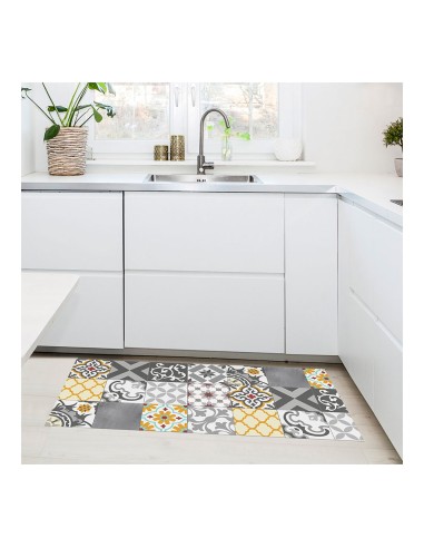 Alfombra vinilica croma patch gris-ambar 50 x...